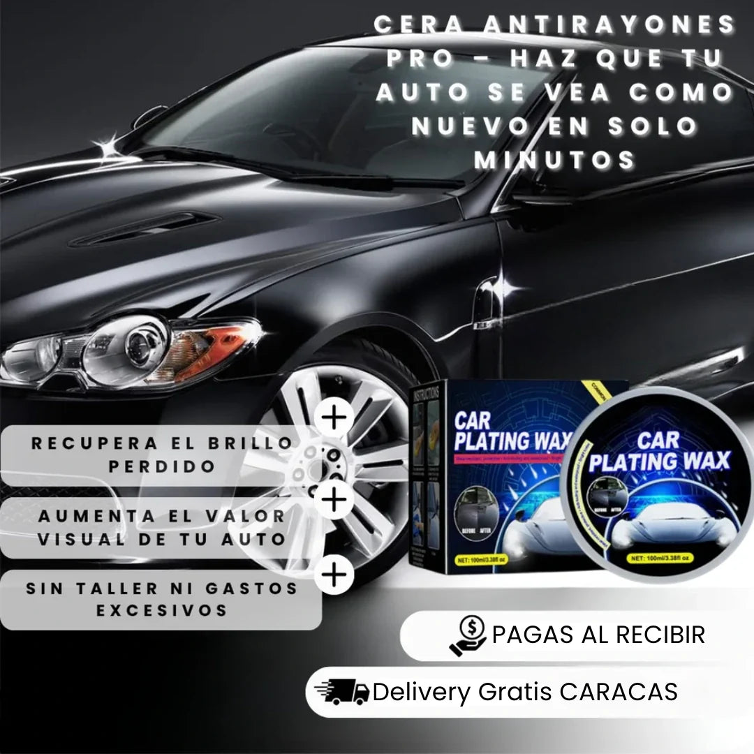 Cera pulidora elimina rayones ultra brillo para carros y motos🌟