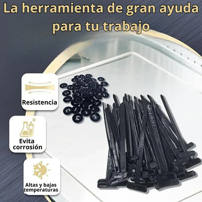 🛠️ Tirrap tipo botones ¡Reparaciones Fáciles y Duraderas! 50 unidades