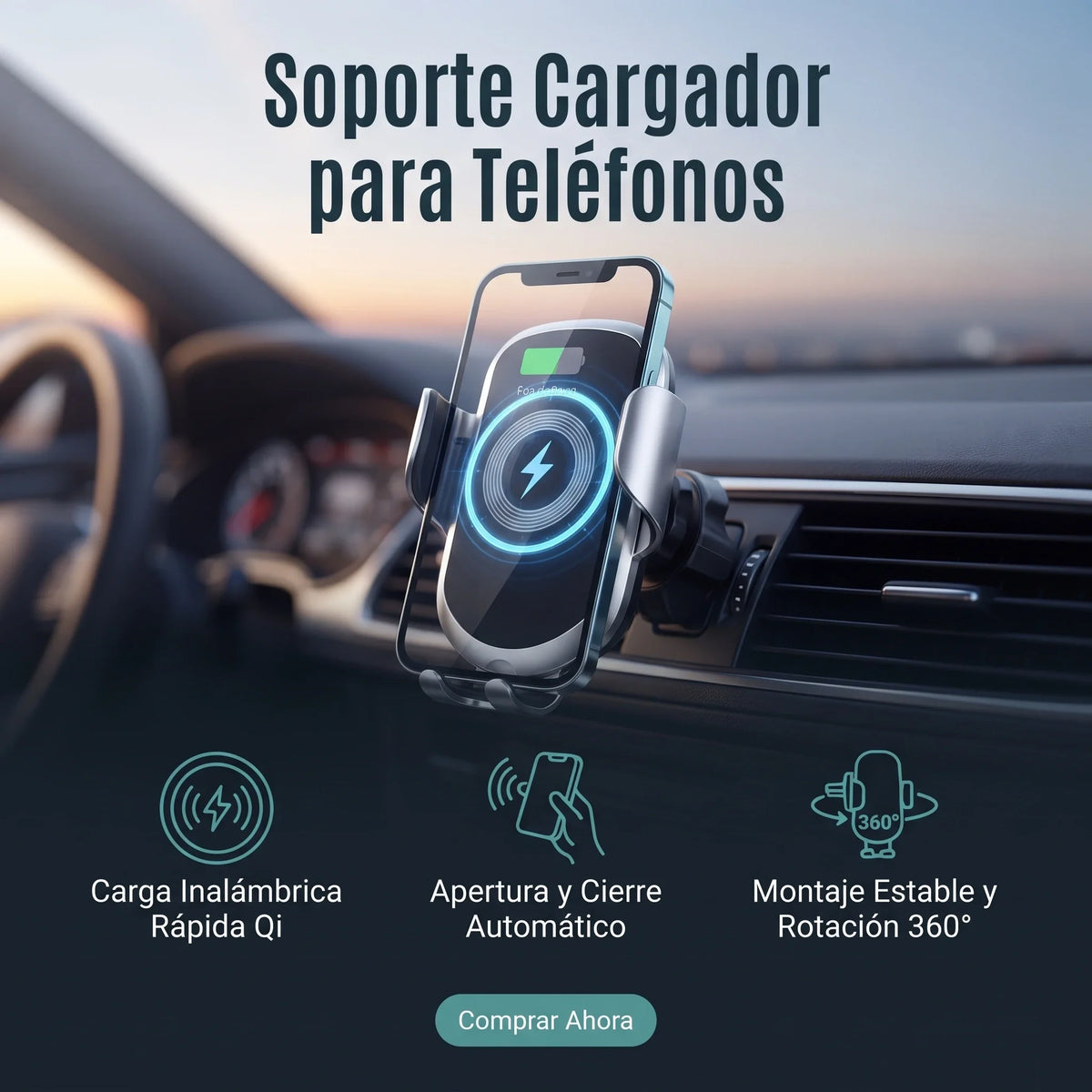 Soporte Cargador Universal para Carro⚡📱