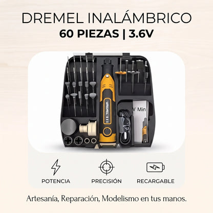 Dremel Fresadora Inalámbrico 60 Piezas 3.6v Profesional🛠️✨