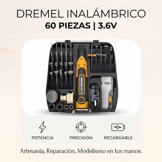Dremel Fresadora Inalámbrico 60 Piezas 3.6v Profesional🛠️✨