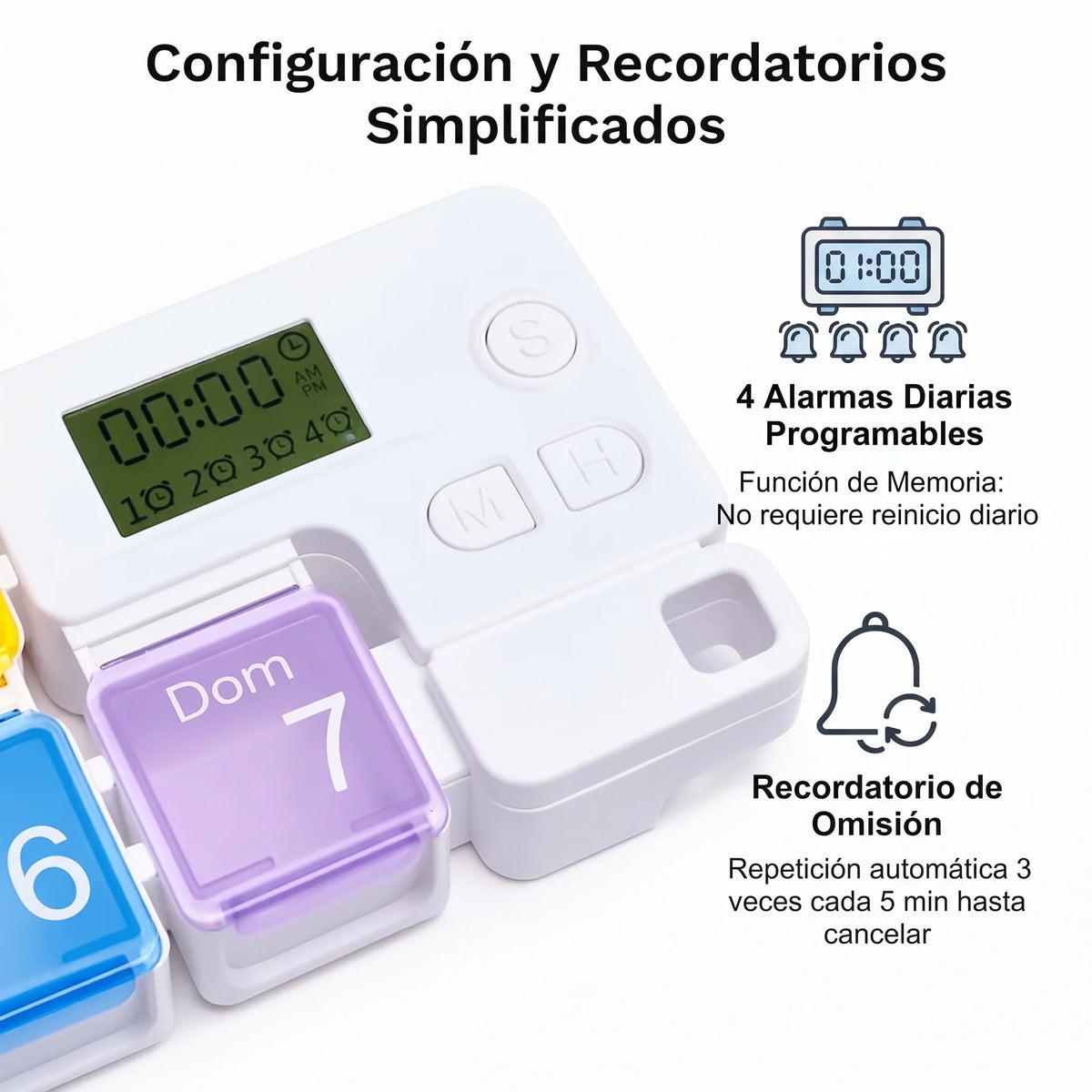 Organizador de Pastilla Inteligente con Alarma®️