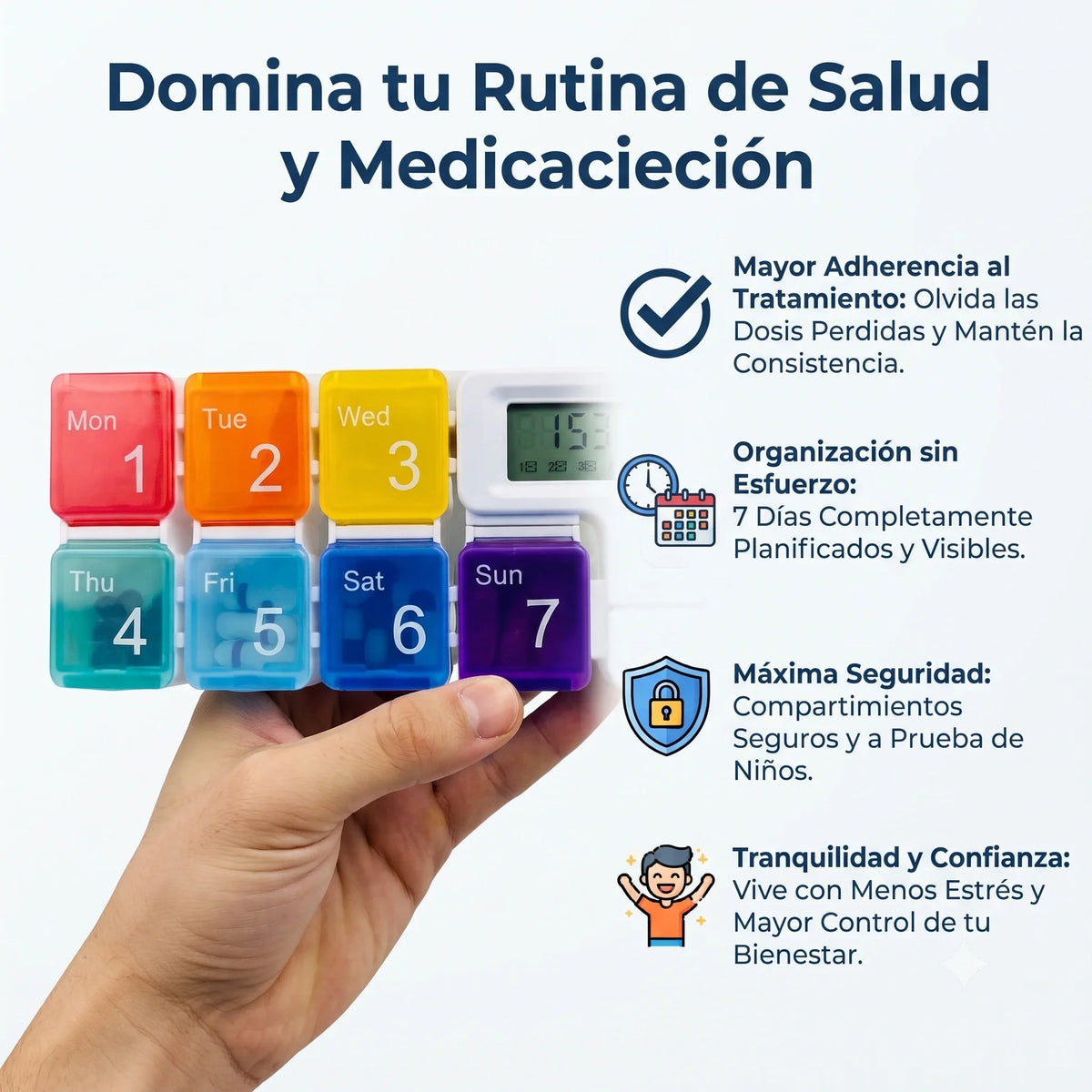 Organizador de Pastilla Inteligente con Alarma®️