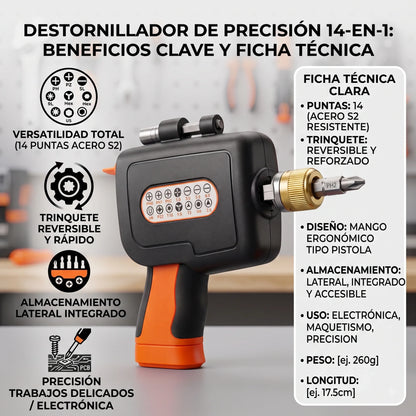 Destornillador Manual 14pz Con Funda🛠️⚡