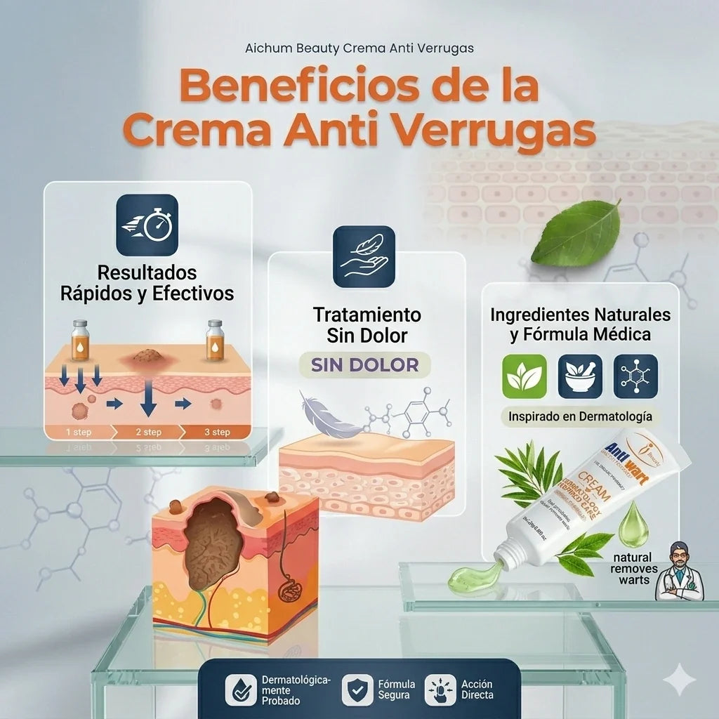 ¡Dile Adios a las Verrugas! ✨Crema Removedor de Verrugas Sin Dolor✨