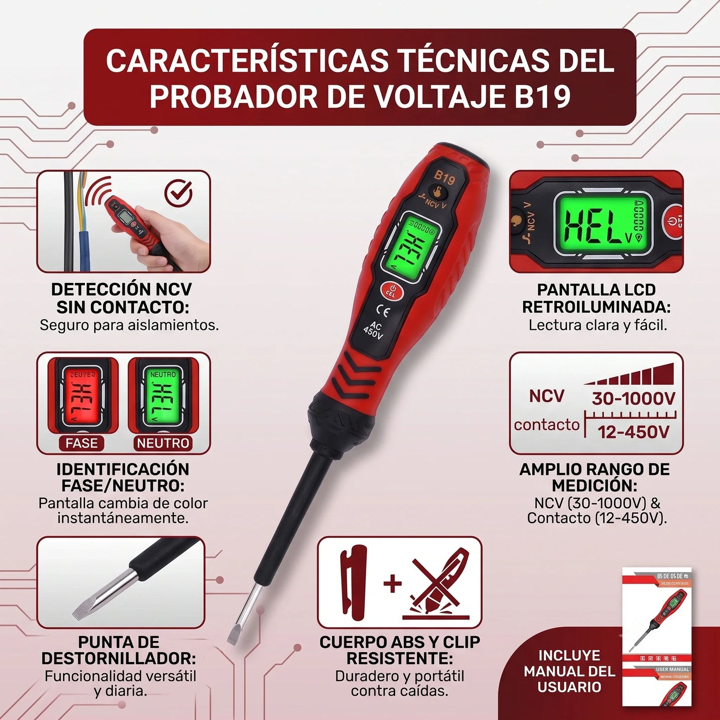 Probador Digital de Voltaje ANENG®︎⚡⚡