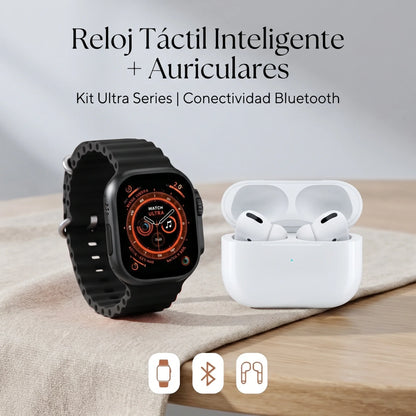 Reloj Ultra Táctil Inteligente + Auriculares⌚🎧