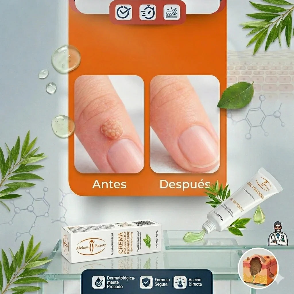 ¡Dile Adios a las Verrugas! ✨Crema Removedor de Verrugas Sin Dolor✨