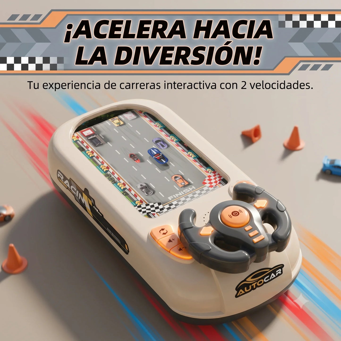 Juego De Carro Con Volante de Carreras🏁🏎️
