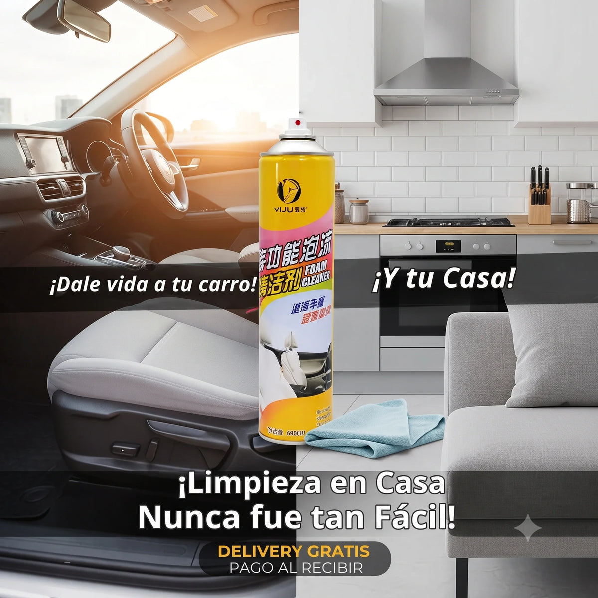 Spray Espuma Multiuso 650ml-libre de tóxicos🍃♻️ + Cepillo
