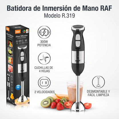 Batidora Inmersión De Mano Triturador Raf 2 Velocidades 300w