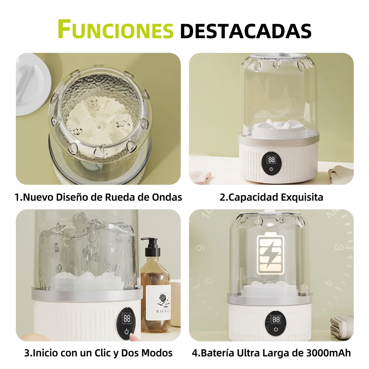 Mini Lavadora Portátil de Ropa Intima Potente✨