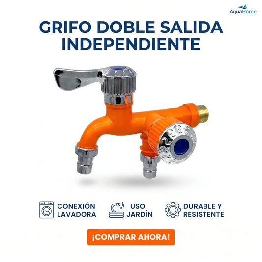 Grifo con Doble Salida Independiente💧🌿