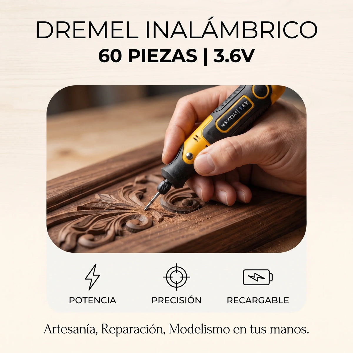 Dremel Fresadora Inalámbrico 60 Piezas 3.6v Profesional🛠️✨