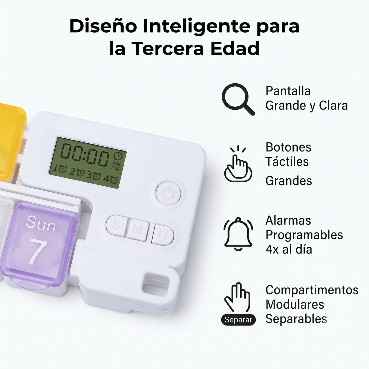 Organizador de Pastilla Inteligente con Alarma®️