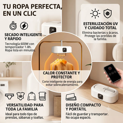 Secador de Ropa Portátil con Luz Uv Elimina Olores🔥🔥