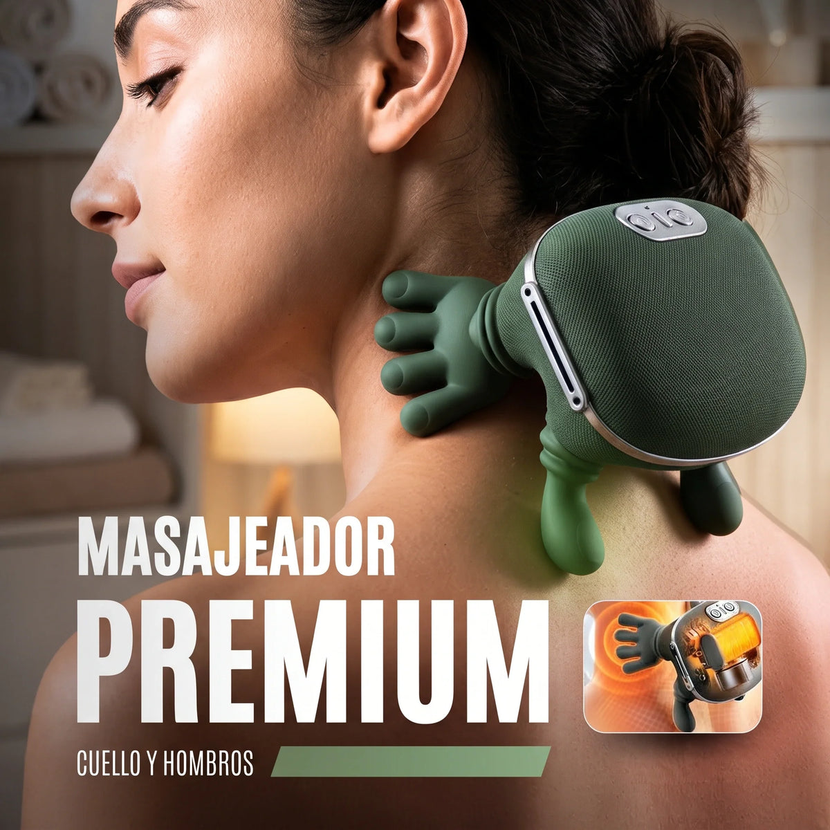 Terapia en Casa✨ Masajeador 5 dedos Elimina estrés y Tensión Muscular🖐️