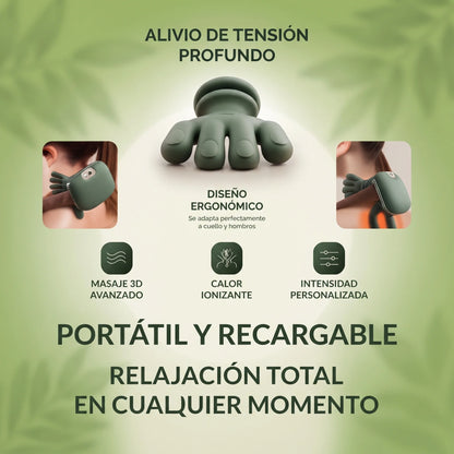 Terapia en Casa✨ Masajeador 5 dedos Elimina estrés y Tensión Muscular🖐️