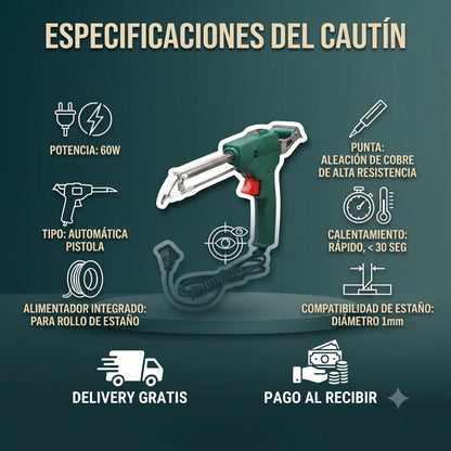 Pistola de soldadura eléctrica ajustable Cautín⚡