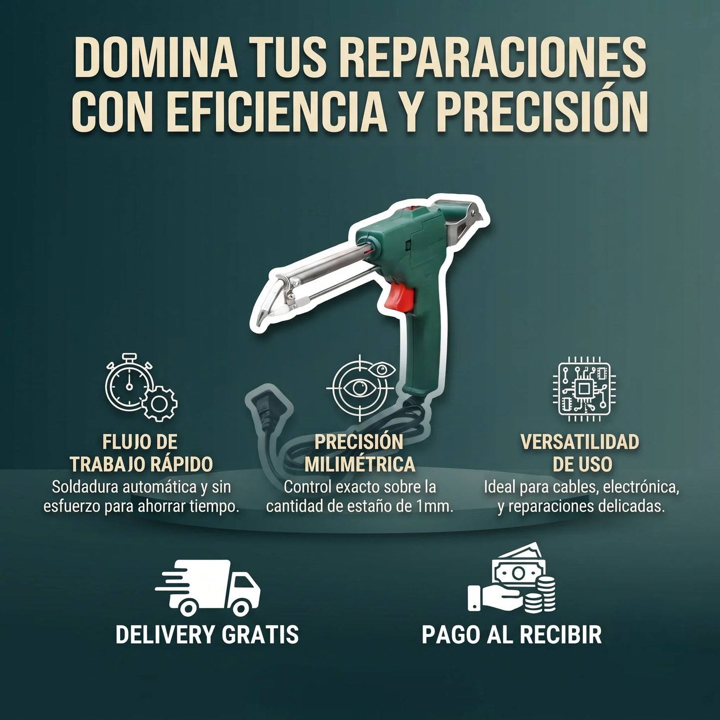 Pistola de soldadura eléctrica ajustable Cautín⚡