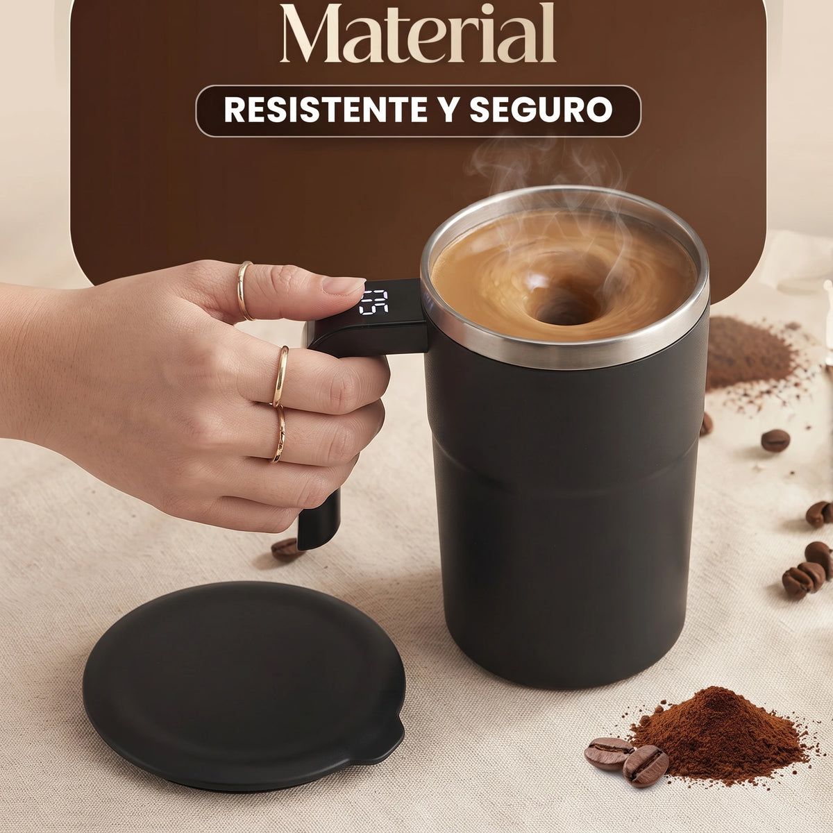 ¡Dile adiós a las cucharillas y a los grumos para siempre! ☕✨ Taza Mezcladora Recargable
